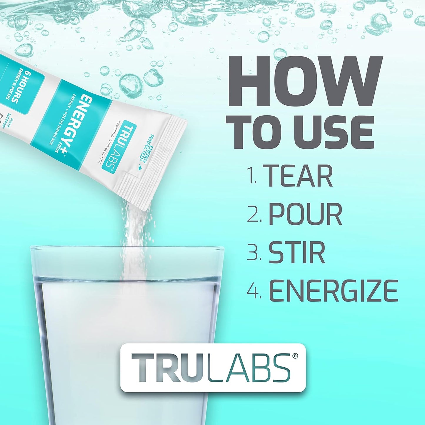 TRULABS Frost Endurance Energy + Focus Powdered Drink Mix for Athletic Performance