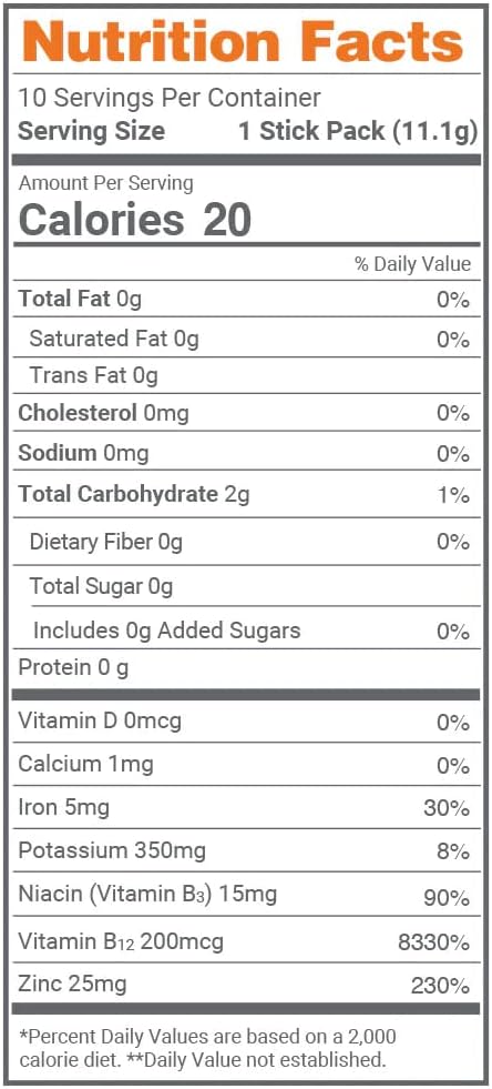 TRULABS Orange Pineapple Powdered Drink Mix for Endurance, Energy, and Focus (10ct)
