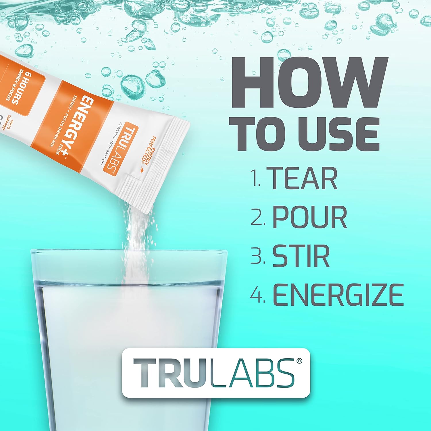 TRULABS Orange Pineapple Powdered Drink Mix for Endurance, Energy, and Focus (10ct)