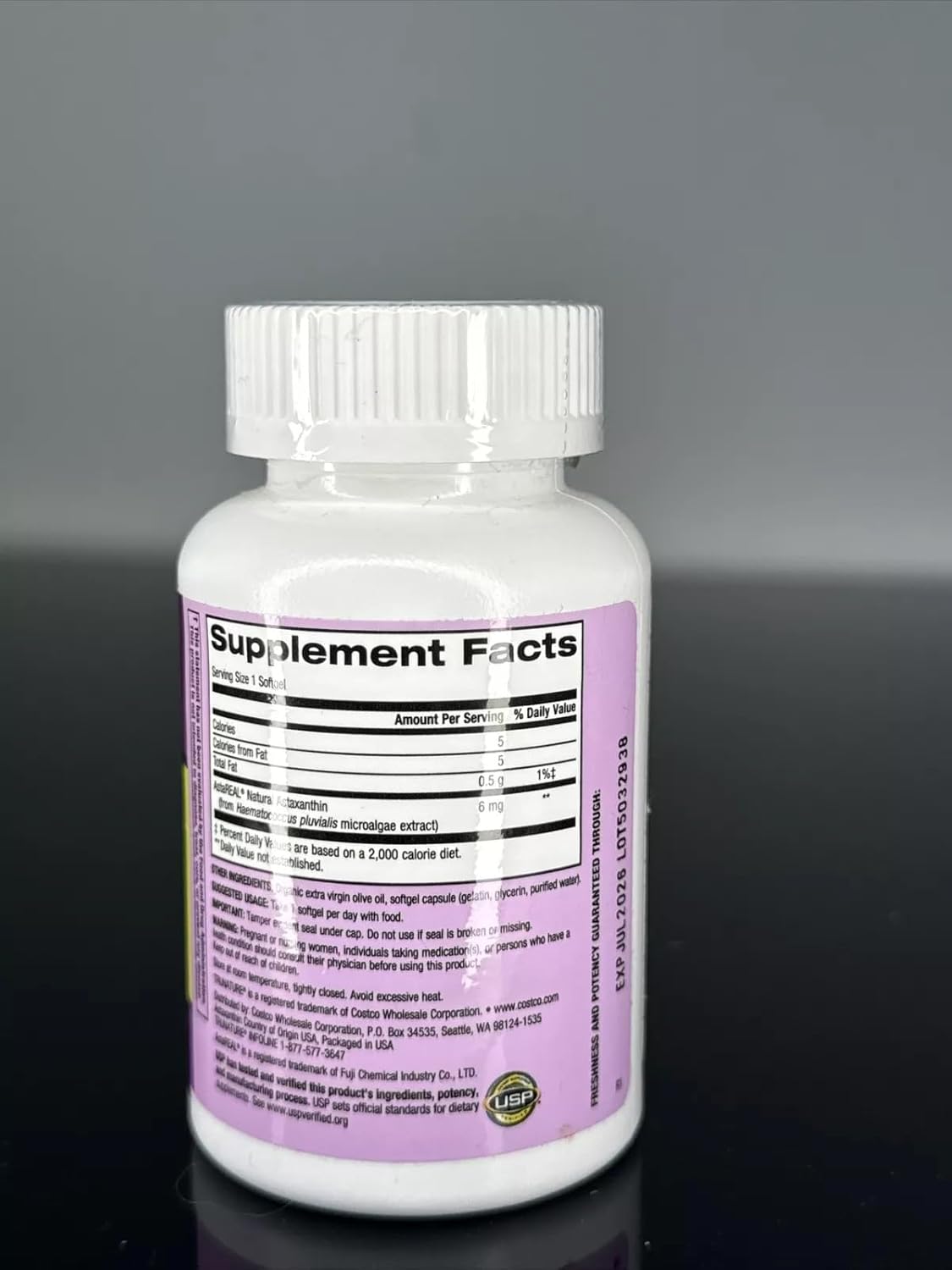 trunatur Astaxanthin 6 mg - Supports Skin Elasticity, Moisture, Texture, and Tone - 100 Softgels