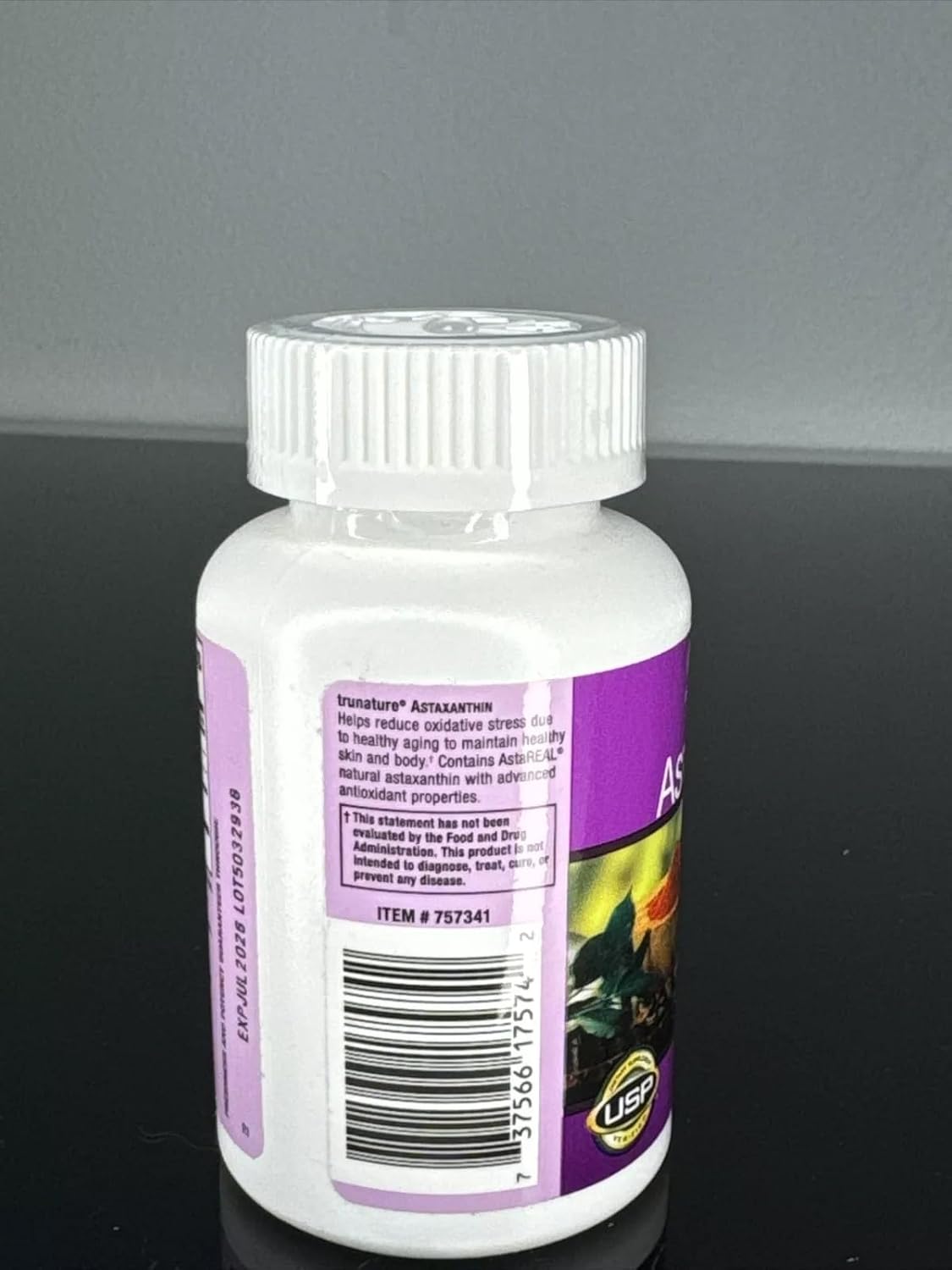 trunatur Astaxanthin 6 mg - Supports Skin Elasticity, Moisture, Texture, and Tone - 100 Softgels