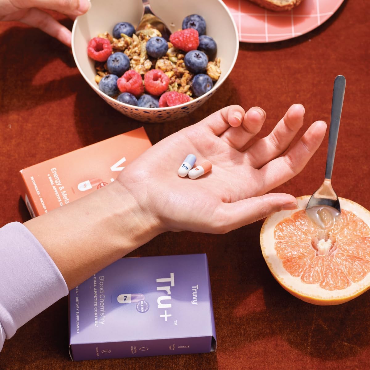 Truvy Tru+ Dual Appetite Suppressant - Weight Loss Kit for Women & Men - 30-Day Supply - 56 Capsules - Blood Chemistry - Dietary Supplements