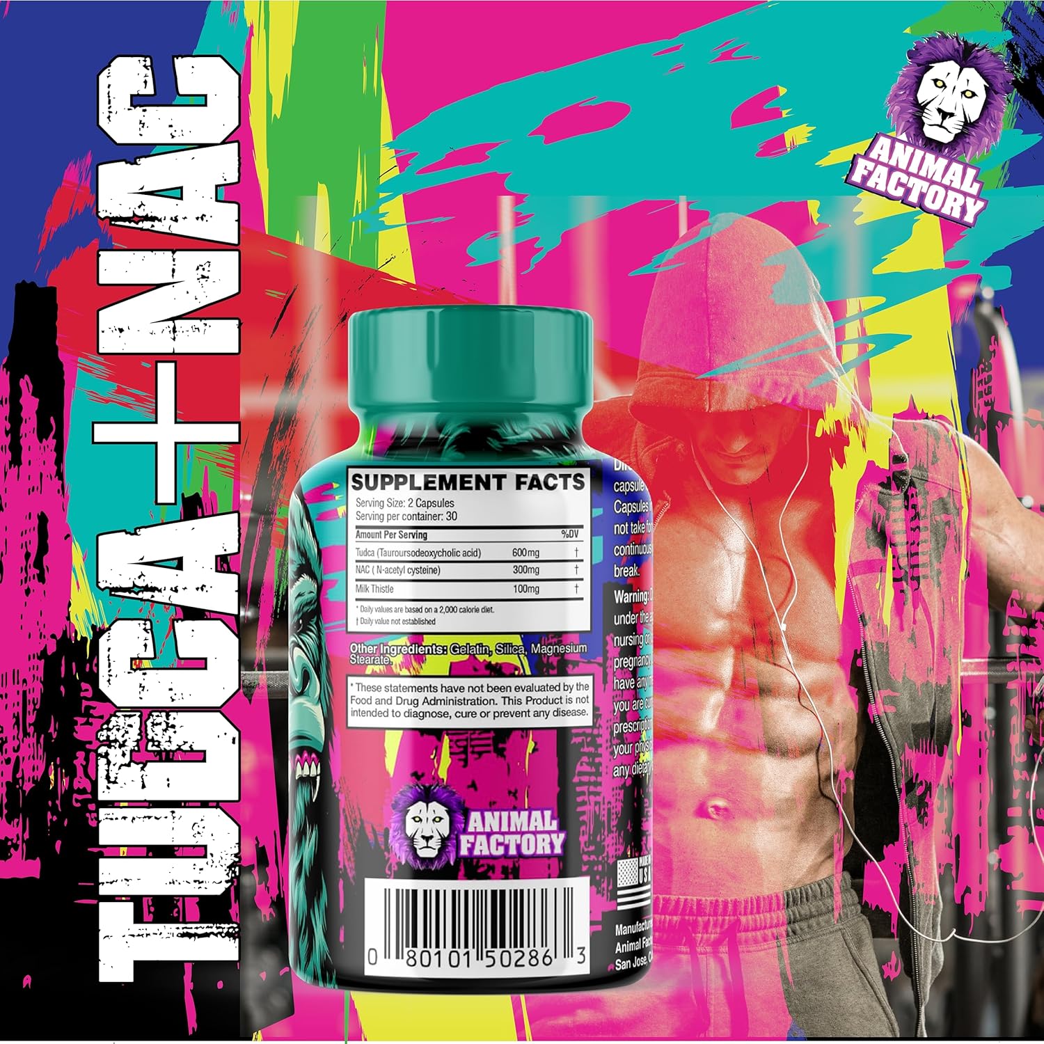 Tudca + NAC Liver Support Supplement - 600mg Tudca with 300mg N-Acetyl Cysteine for Anti-Aging Liver Support - Tauroursodeoxycholic Acid - 60 Capsules