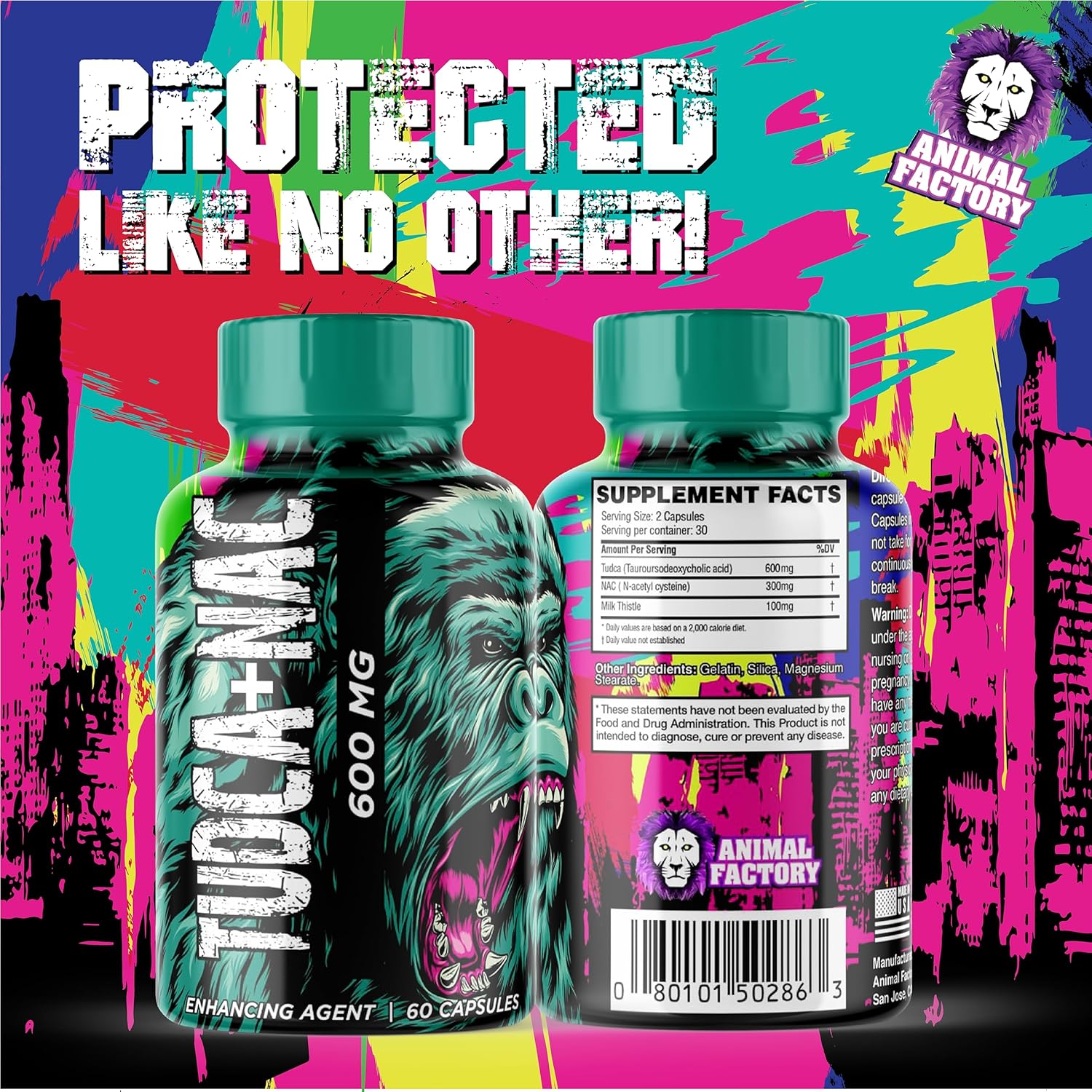 Tudca + NAC Liver Support Supplement - 600mg Tudca with 300mg N-Acetyl Cysteine for Anti-Aging Liver Support - Tauroursodeoxycholic Acid - 60 Capsules