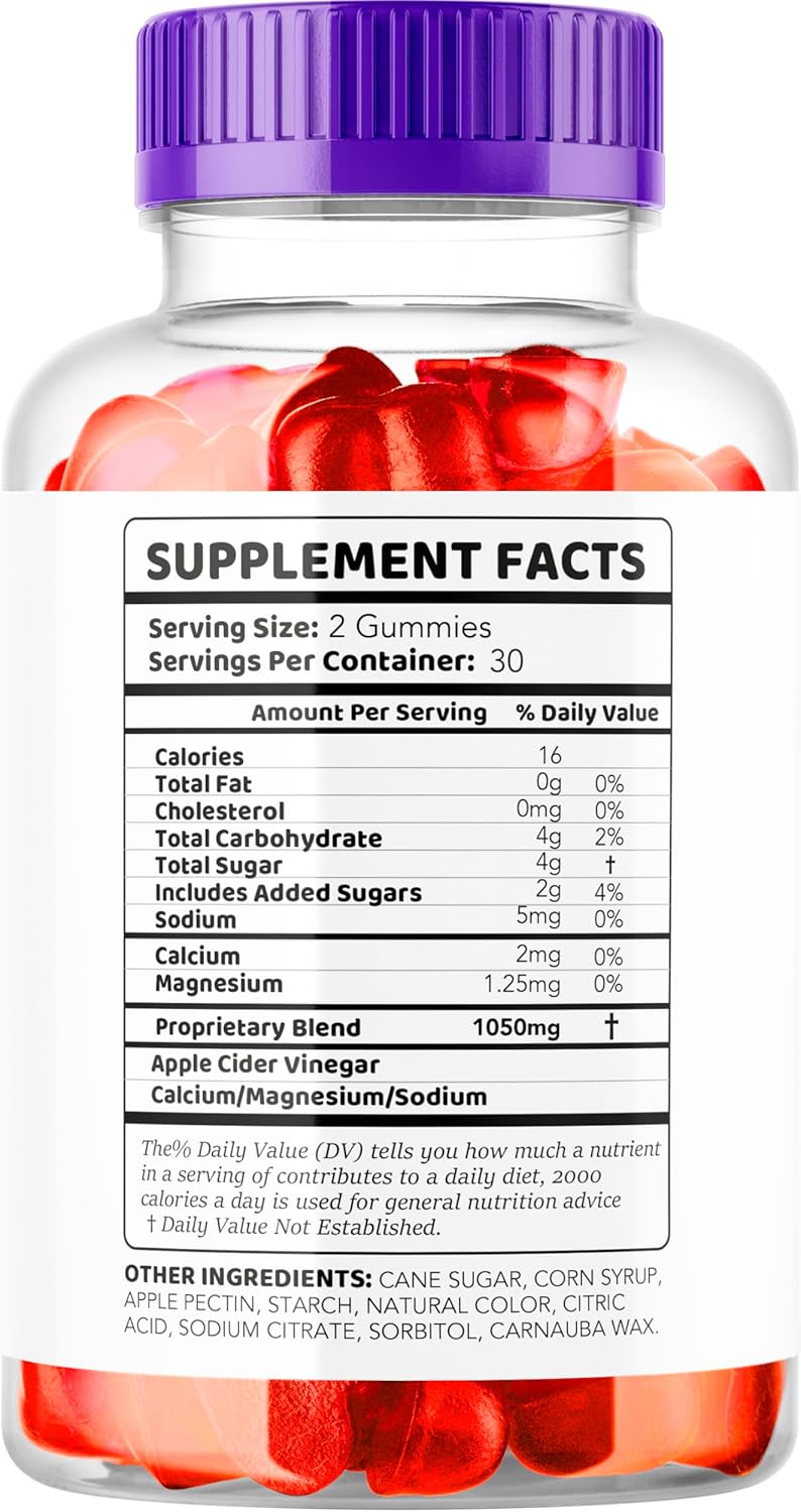 Turbo Ripped Keto Slimming Formula ACV Gummies with Advanced Multivitamins - 1 Month Supply