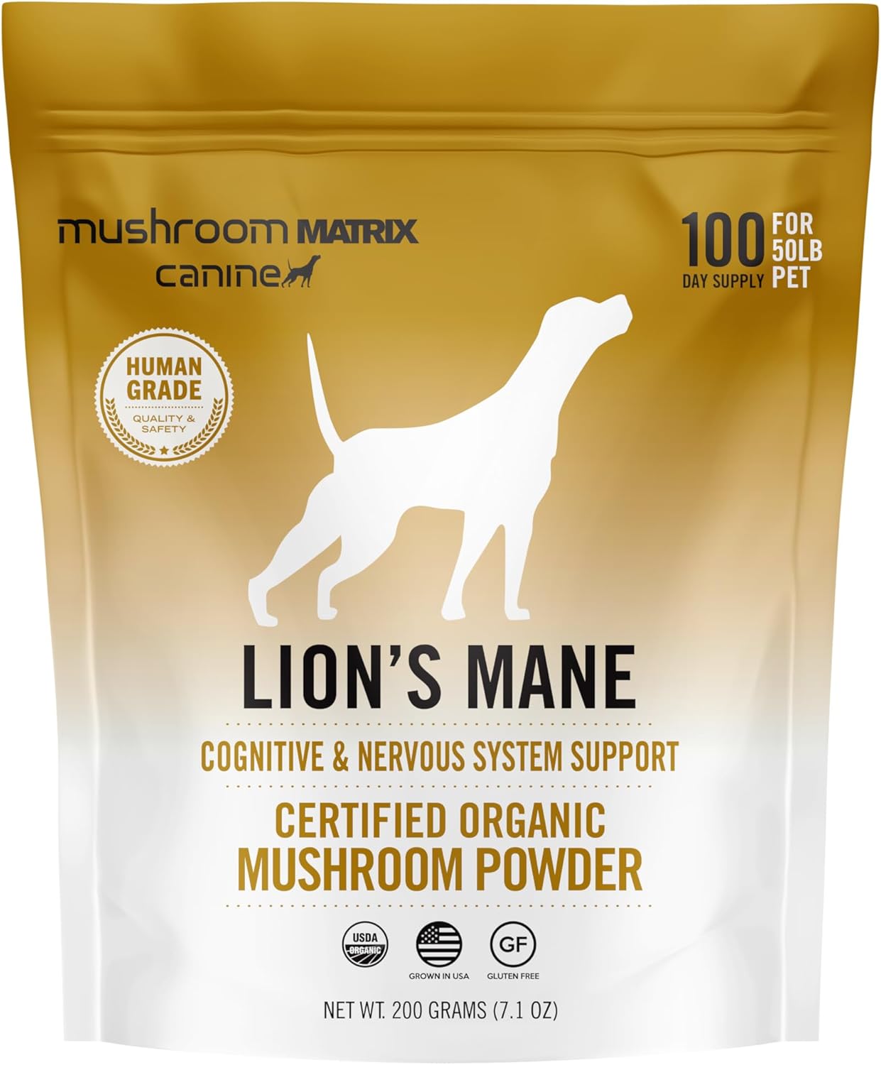 Turkey Tail Mushroom Pet Supplement Powder for Dogs & Cats, 200g, Immunity Support & Holistic Defense, Organic Mushroom Matrix Formula