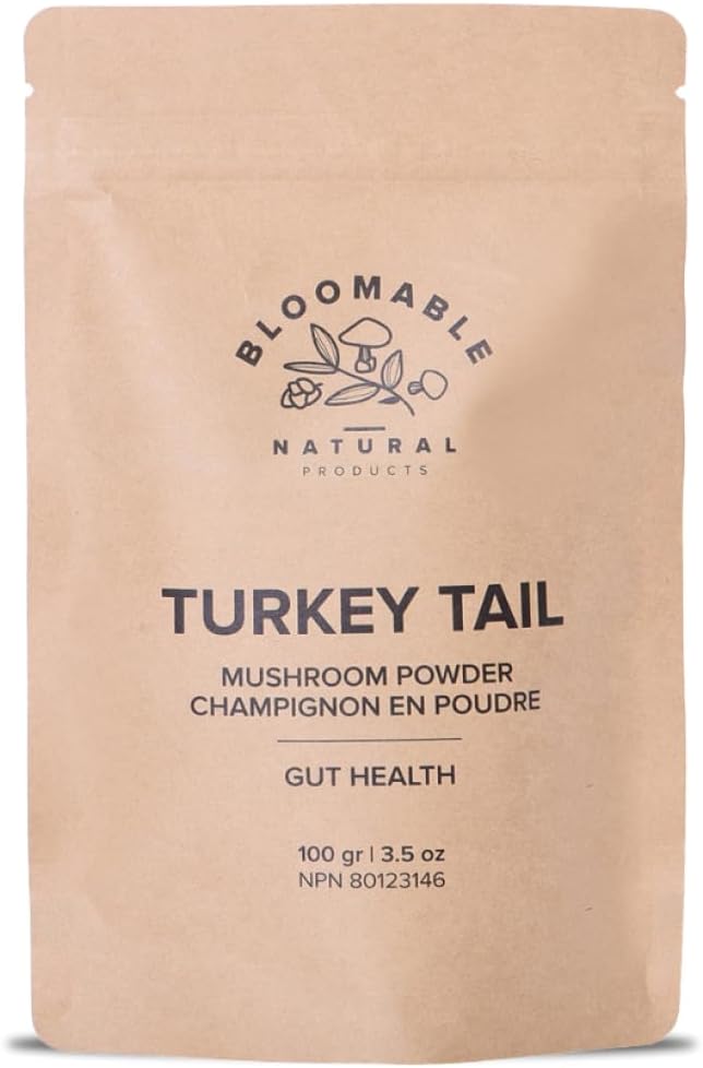 Turkey Tail Mushroom Powder for Gut Health & Immunity - 3.5 oz/100g by Bloomable