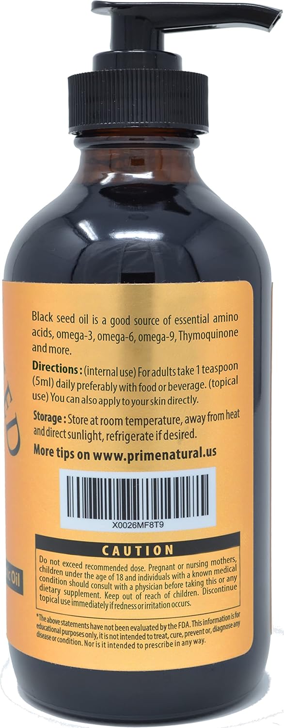 Turkish Origin Cold Pressed Organic Black Seed Oil 8oz - High Thymoquinone 1.7% - USDA Certified - Pure Nigella Sativa Liquid - Vegan Omega 3 6 9 - Antioxidant Immune Boost for Joints and Skin - BoostGo Australia