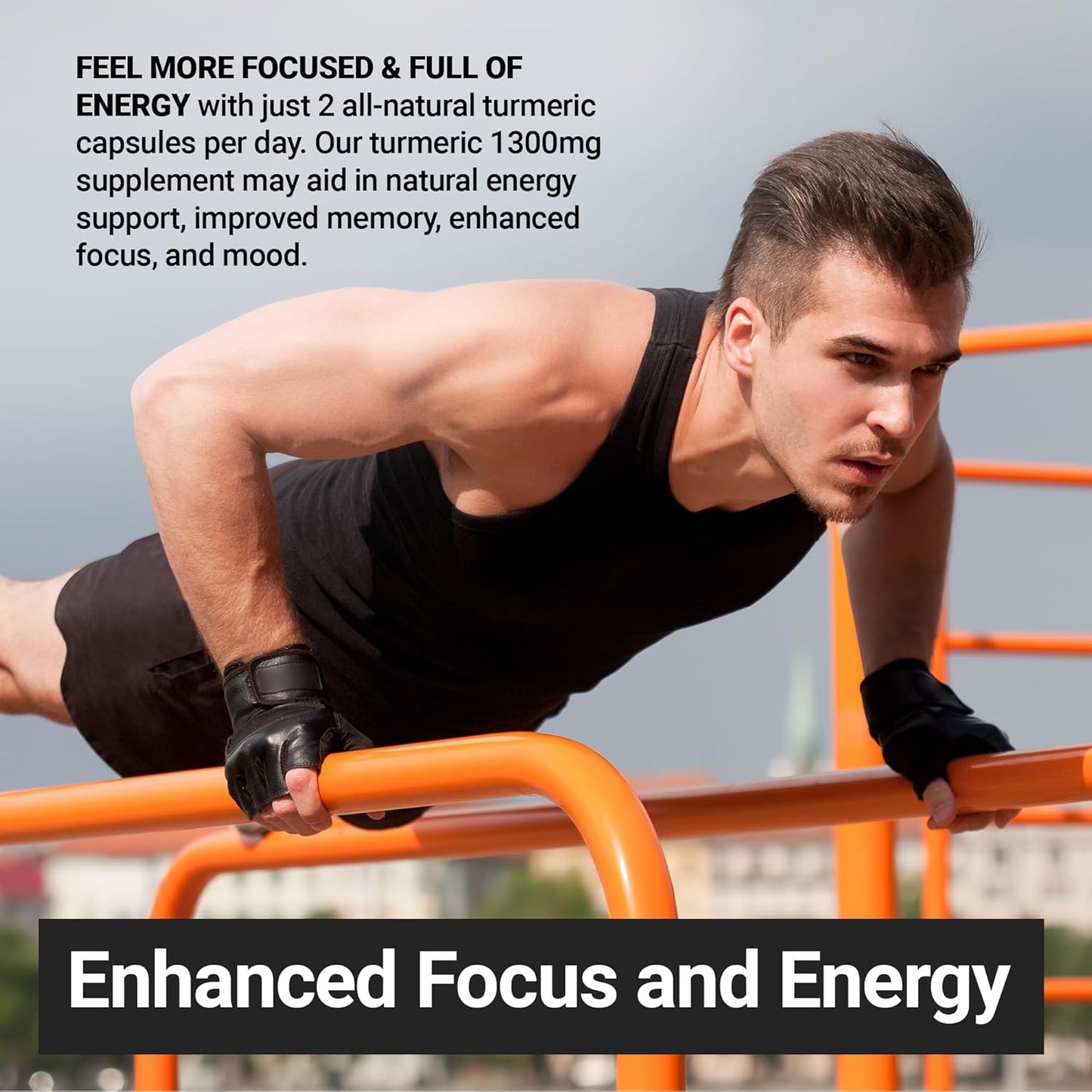 Turmeric and Black Pepper Extract Capsules for Stronger Joints and Natural Energy Support - Up to 2000% Faster Absorption - Enhanced Memory - 60 Count