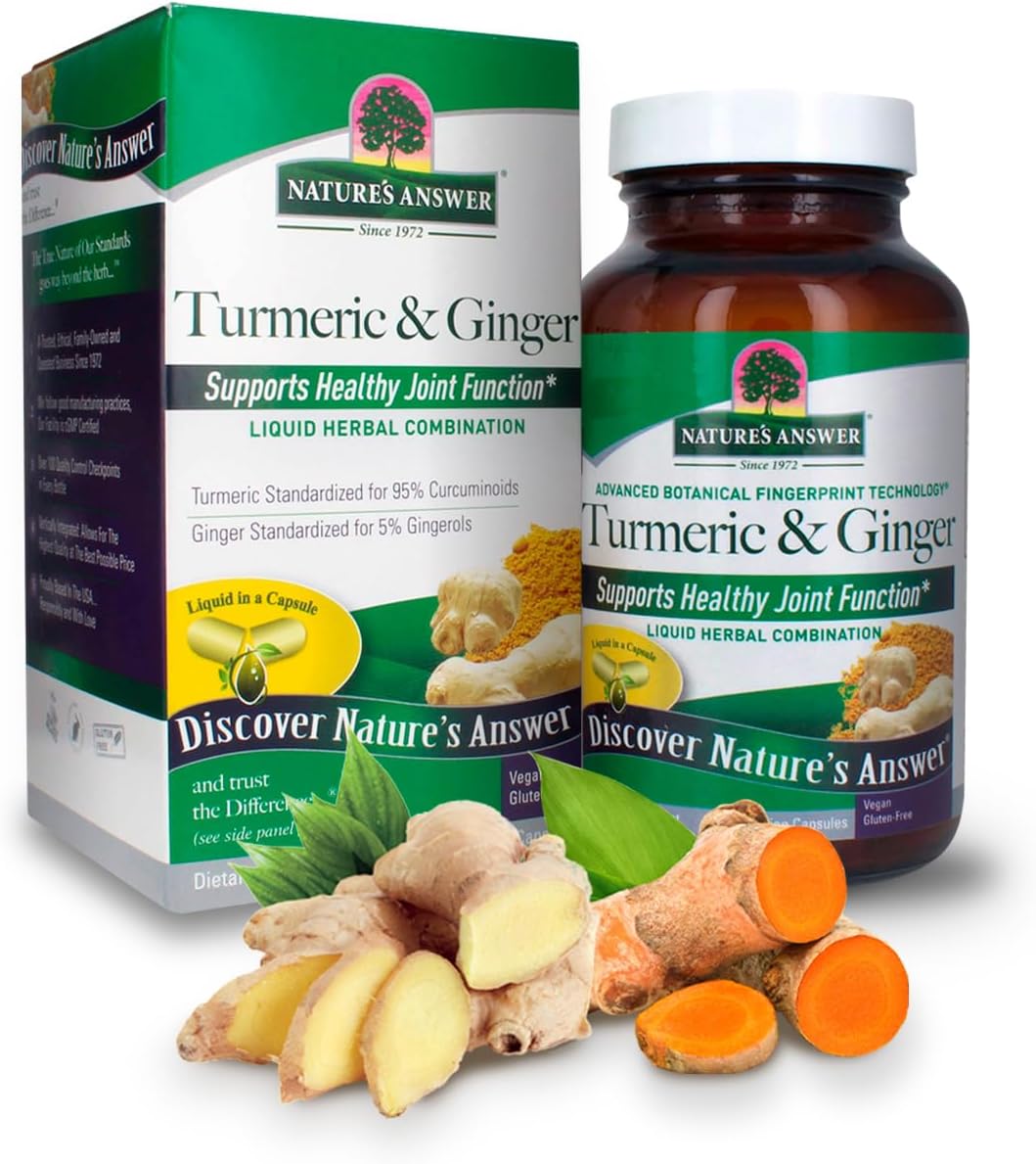 Turmeric and Ginger Joint Support Capsules - 90 Count, Gluten-Free, Vegan - Single Pack