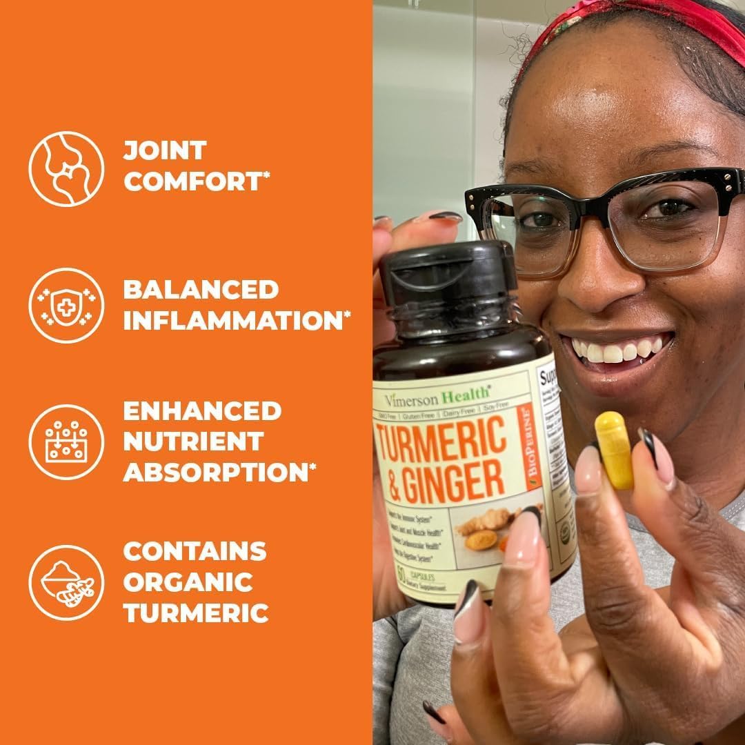 Turmeric and Ginger Joint Support Supplement with Multivitamin for Women by Vimerson Health