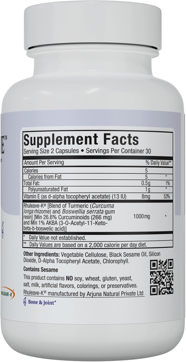 Turmeric & Boswellia Serrata Joint Support Supplement - Fast-Acting Relief for Men & Women, 60 Capsules, Vegetarian & Non-GMO