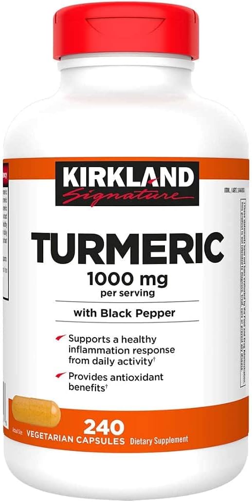 Turmeric Capsules - 1000 mg, 240 Count (1 Bottle) - All-Natural Turmeric Supplement for Health