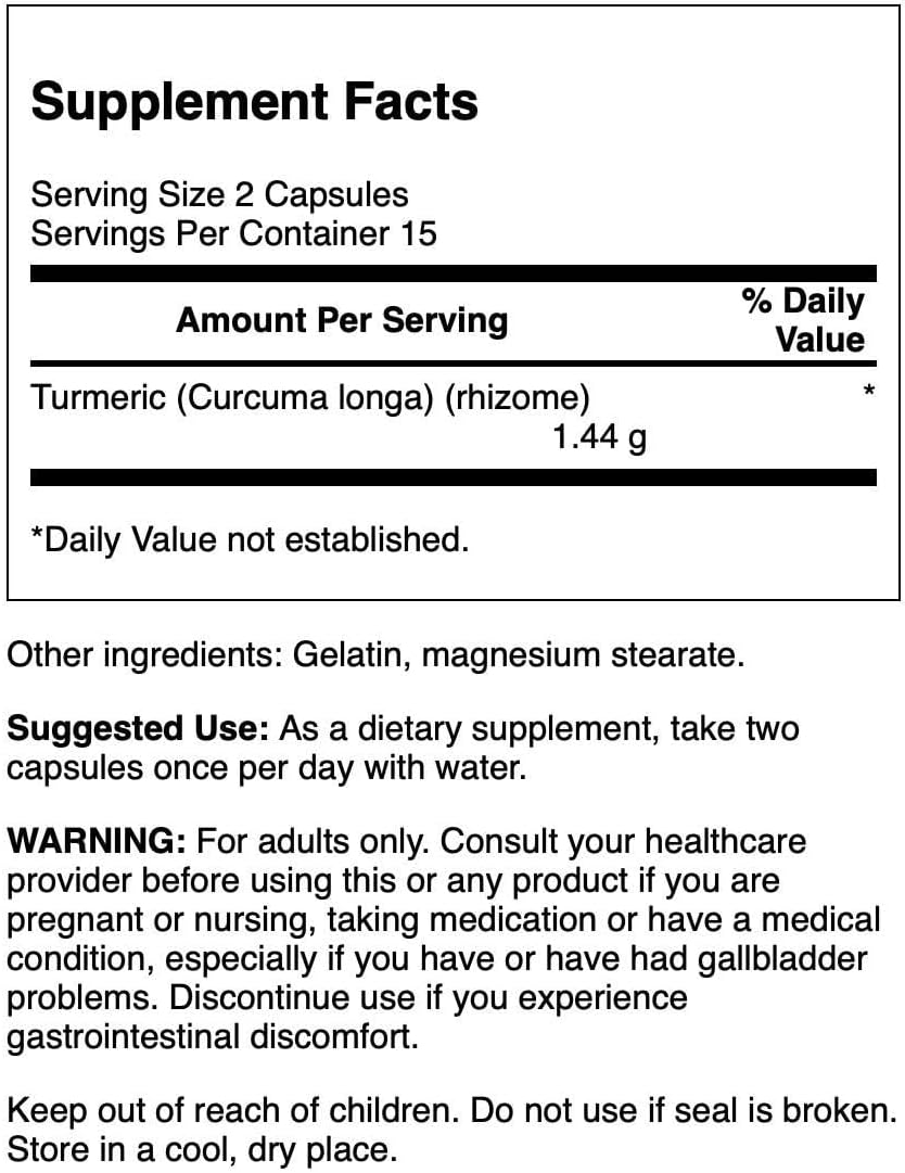 Turmeric Capsules 720mg - 30 Count by Swanson