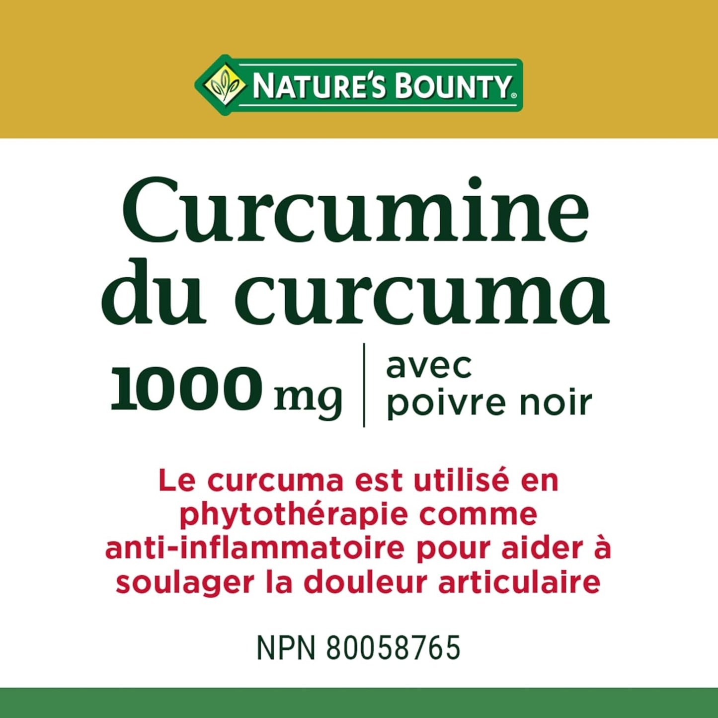 Turmeric Curcumin 1000mg with Black Pepper - 90 Capsules by Nature's Bounty