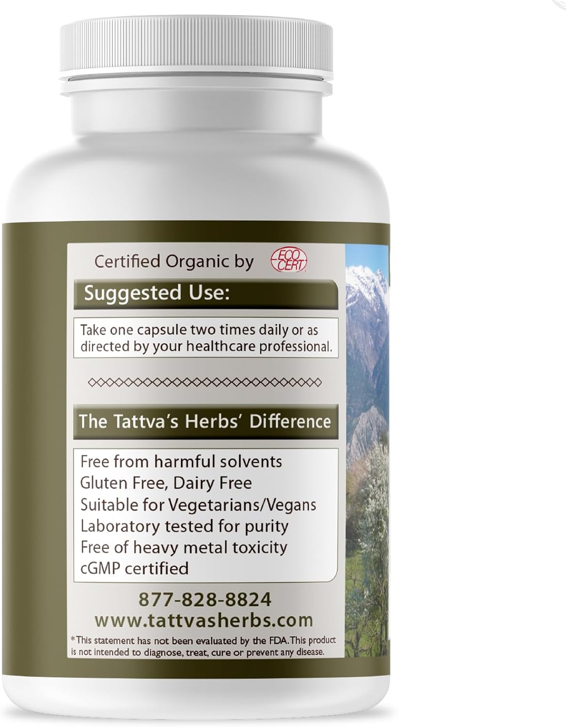 Turmeric Curcumin 500mg Capsules with Black Pepper for Antioxidant Support - 120 Veggie Capsules by Tattva's Herbs