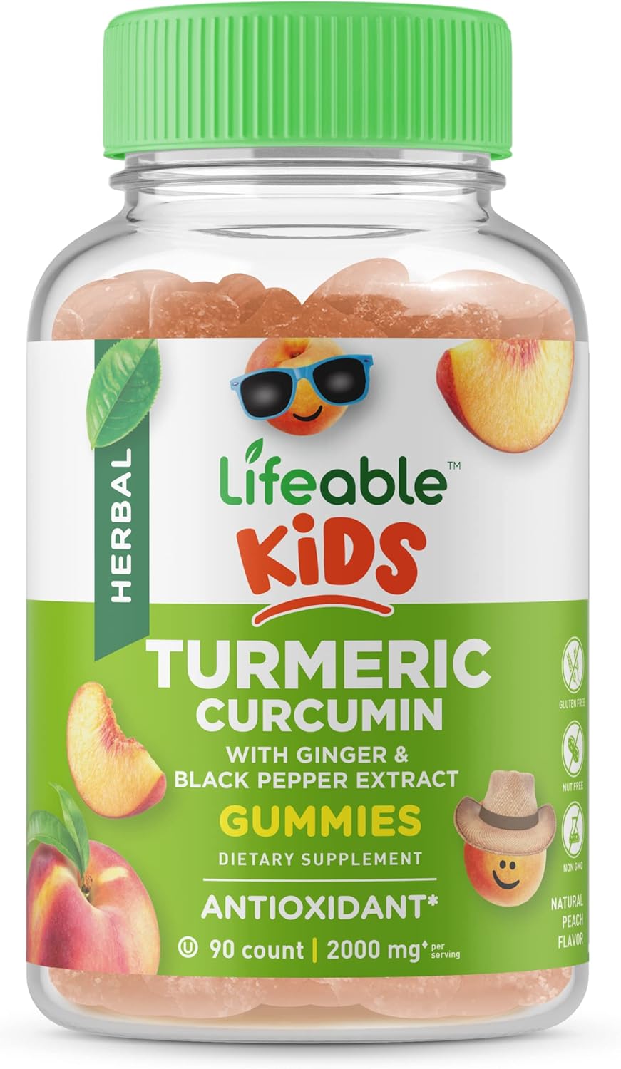 Turmeric Curcumin and B Complex Gummies Bundle for Kids - Gluten-Free and GMO-Free Chewable Vitamins