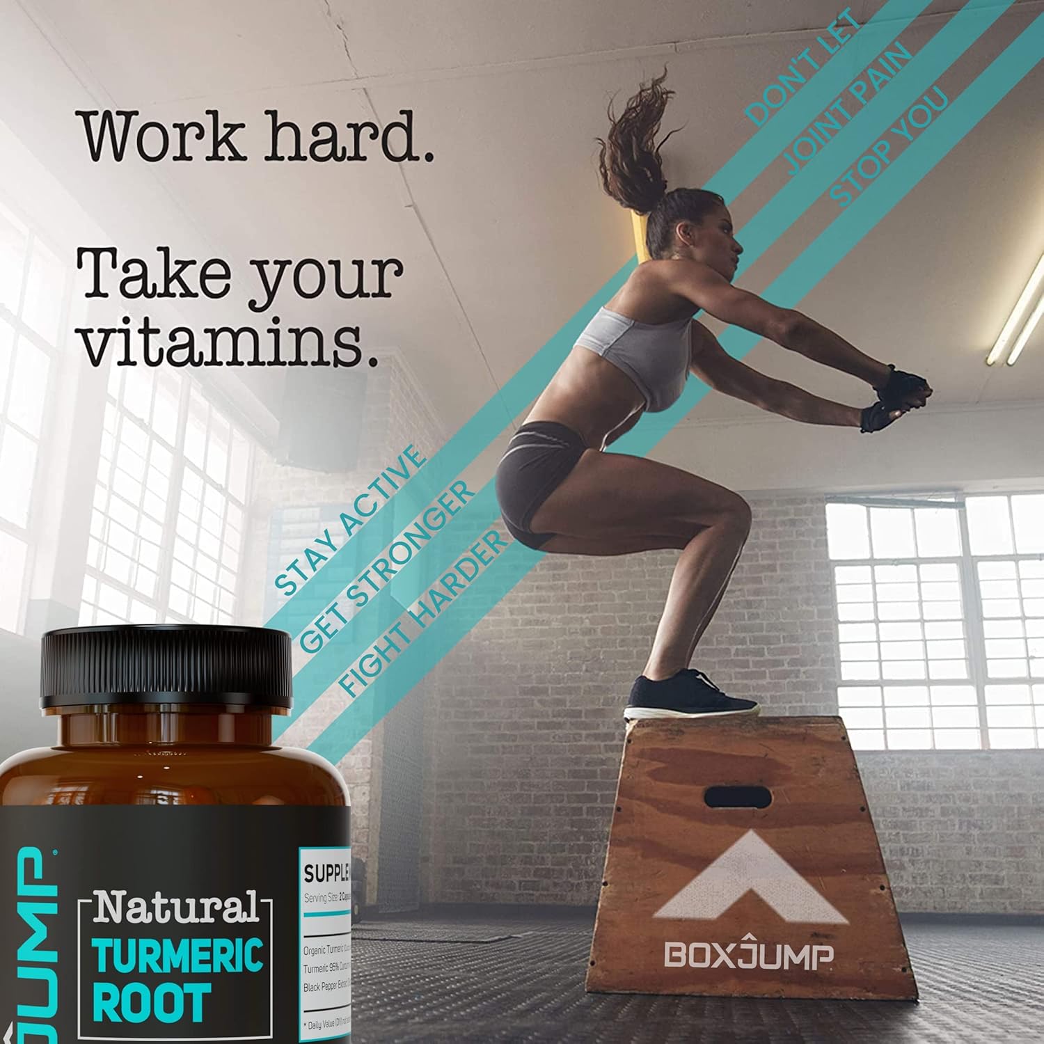 Turmeric Curcumin Capsules with Black Pepper Extract - 1200mg Strength for Joint Health - Vegan Supplement with BioPerine - 60 Capsules