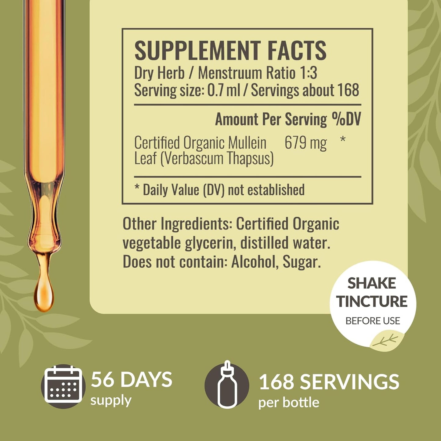 Turmeric Curcumin Extract and Mullein Leaf Tincture Liquid Drops Bundle - Vegan, Non-GMO, Sugar & Alcohol-Free - HERBAMAMA 2 Pack
