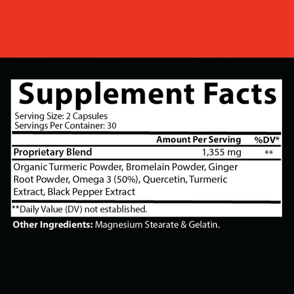 Turmeric Curcumin & Ginger Maxx Bundle with Joint Support, Antioxidant Blend, Omega 3, and Quercetin - 120ct Total