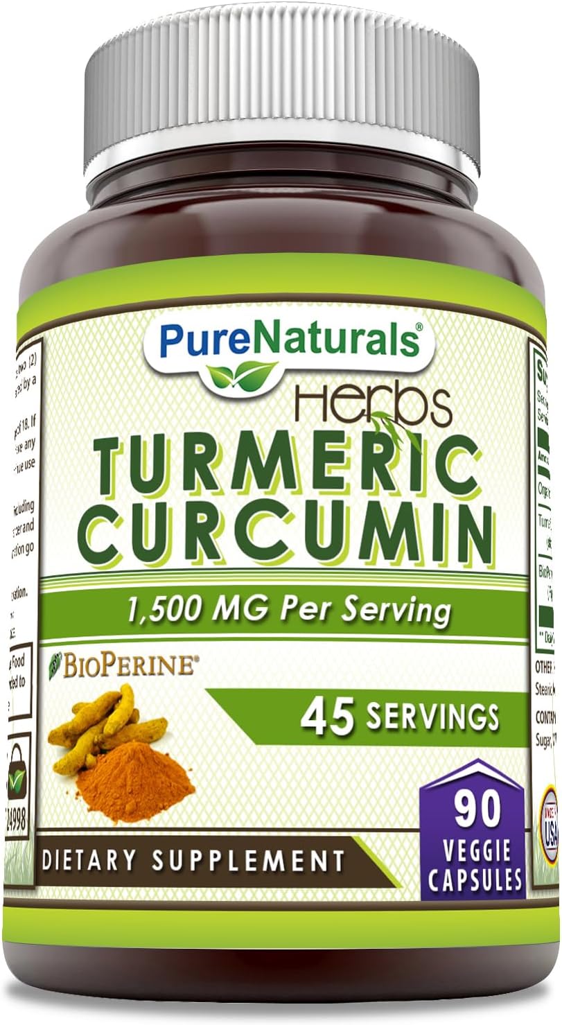 Turmeric Curcumin with Bioperine 2250 mg Per Serving | Non-GMO Veggie Capsules | Gluten Free | Made in USA - 90 Count