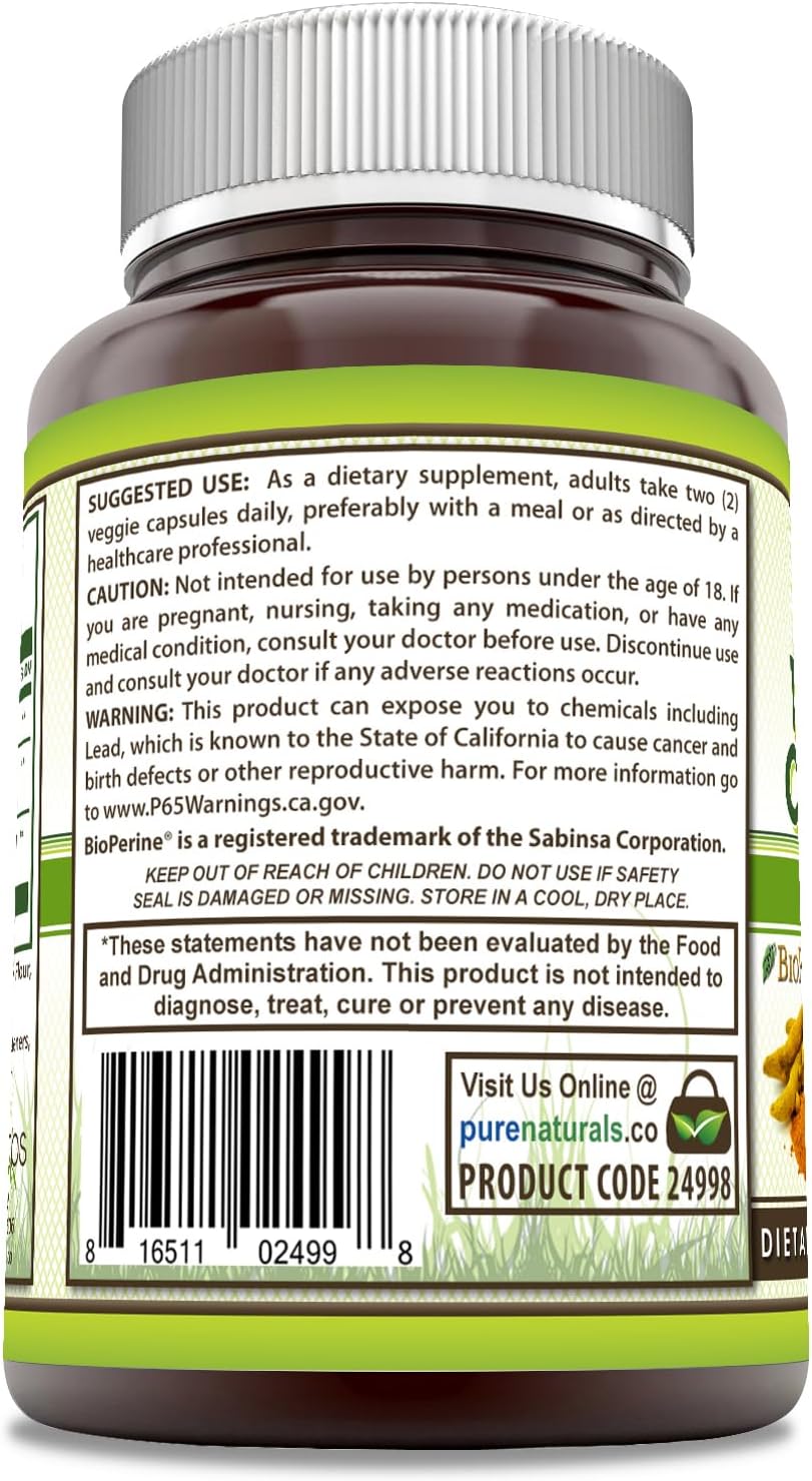 Turmeric Curcumin with Bioperine 2250 mg Per Serving | Non-GMO Veggie Capsules | Gluten Free | Made in USA - 90 Count