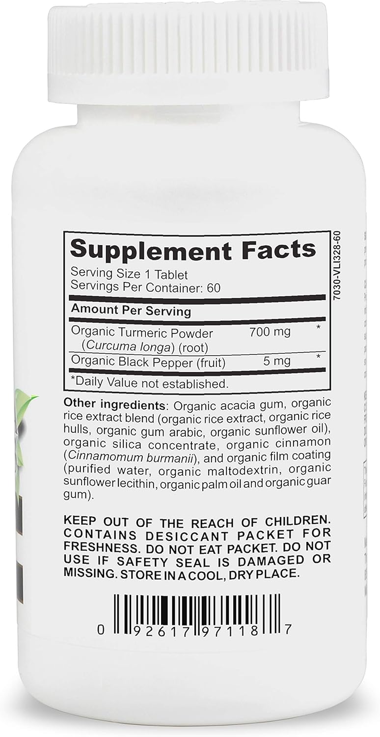 Turmeric Curcumin with Black Pepper & Bioperine Complex - 60 Tablets for Inner Health
