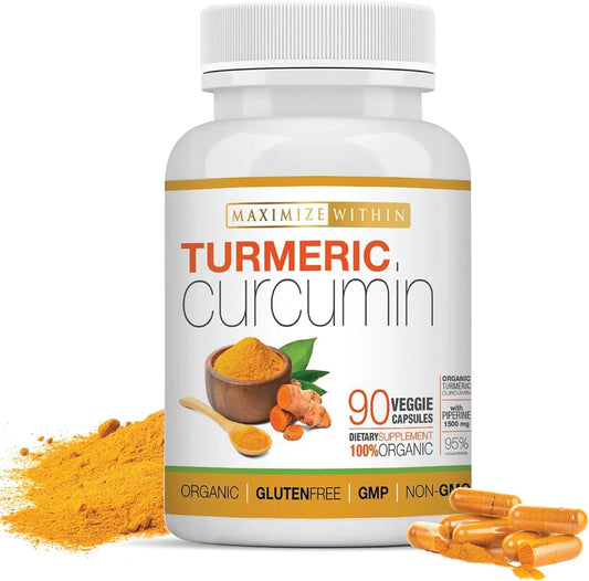 Turmeric Curcumin with Piperine 1500mg - 90 Count for Maximum Benefits
