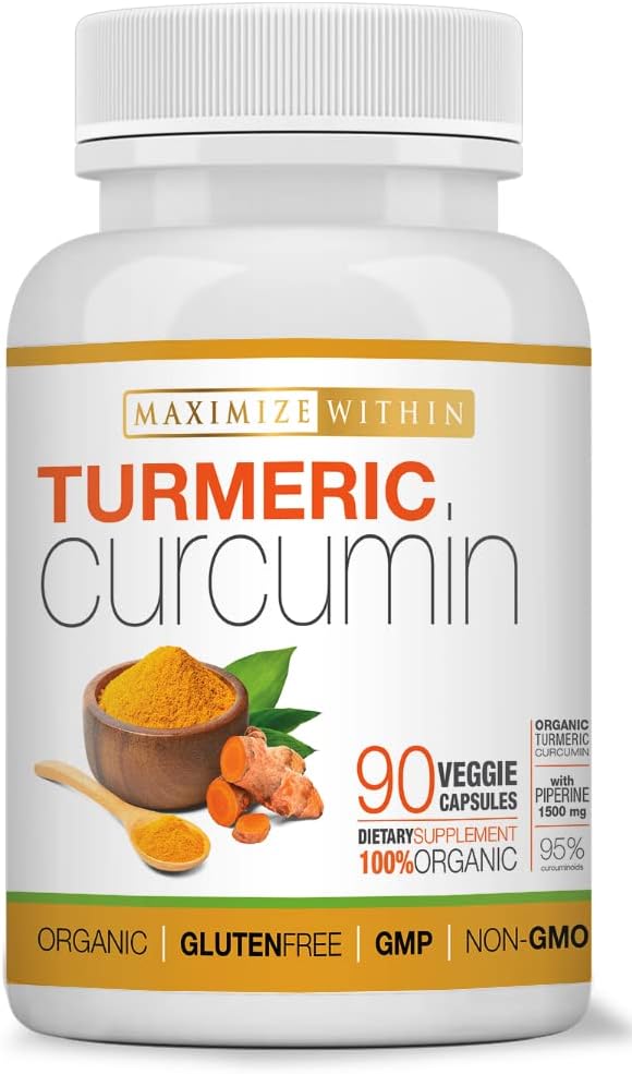 Turmeric Curcumin with Piperine 1500mg - 90 Count for Maximum Benefits