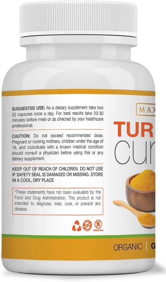 Turmeric Curcumin with Piperine 1500mg - 90 Count for Maximum Benefits