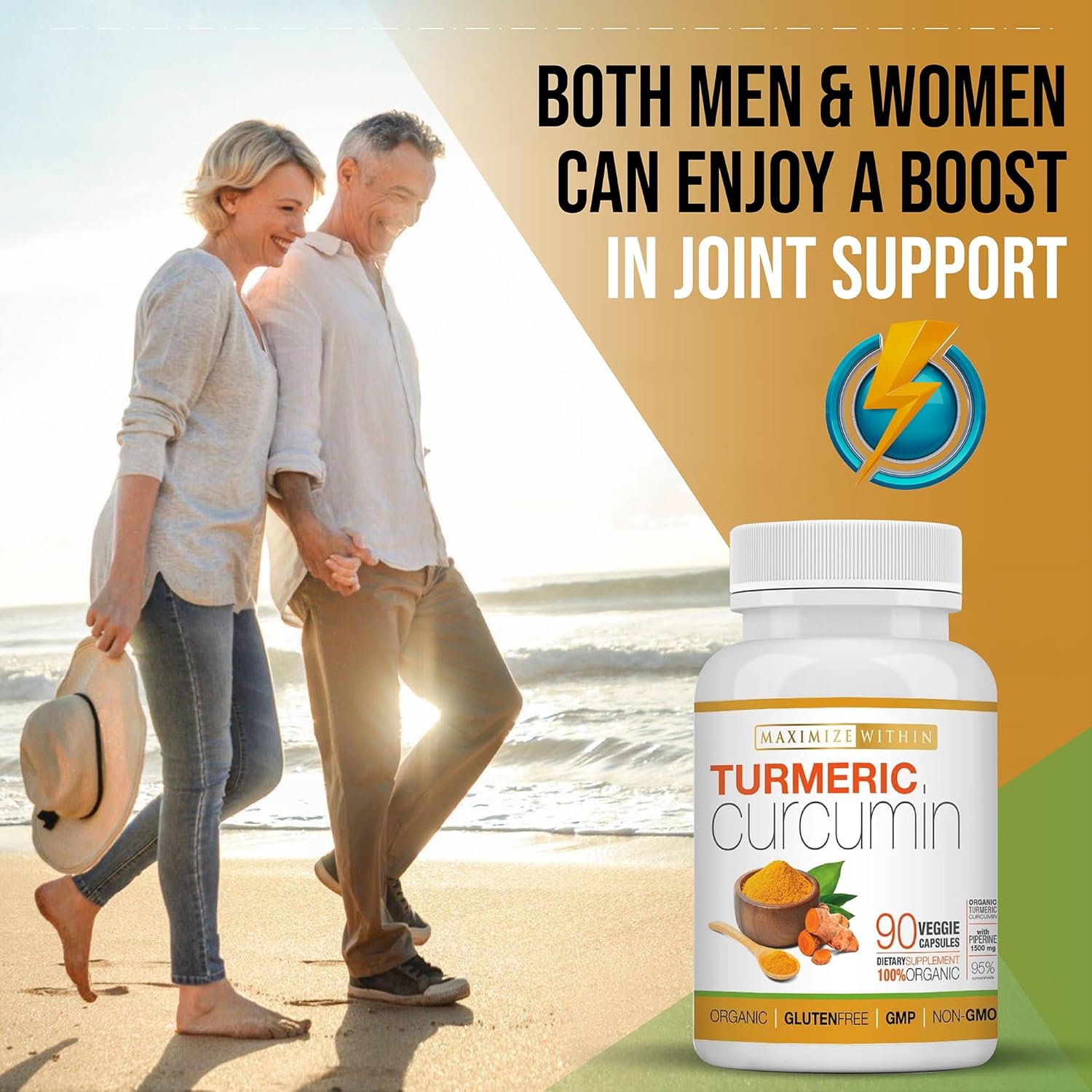 Turmeric Curcumin with Piperine 1500mg - 90 Count for Maximum Benefits