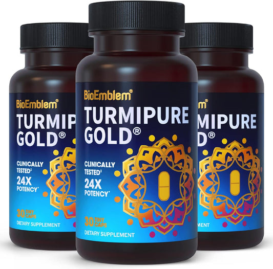 Turmeric Curcumin with TurmiPure for Joint Support & Inflammation - High Absorption, Non-GMO, 90 Servings