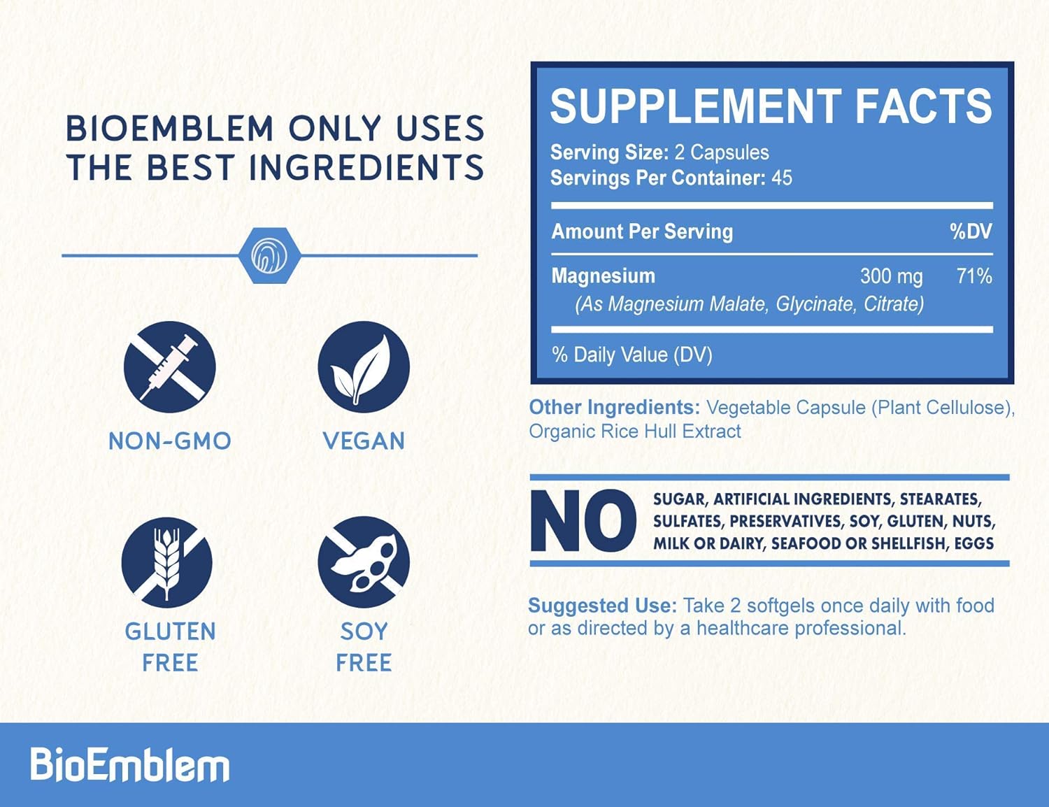 Turmeric Curcumin with TurmiPure Triple Magnesium Complex by BioEmblem