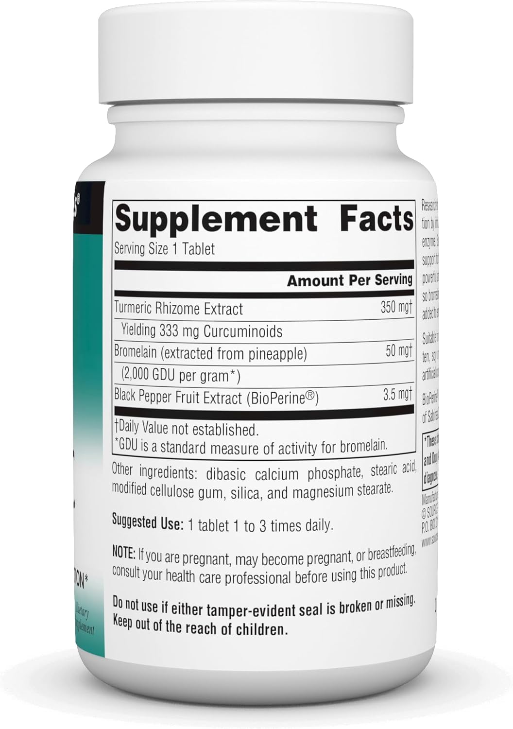 Turmeric Extract Tablets for Healthy Inflammatory Response - 100 Count by Source Naturals
