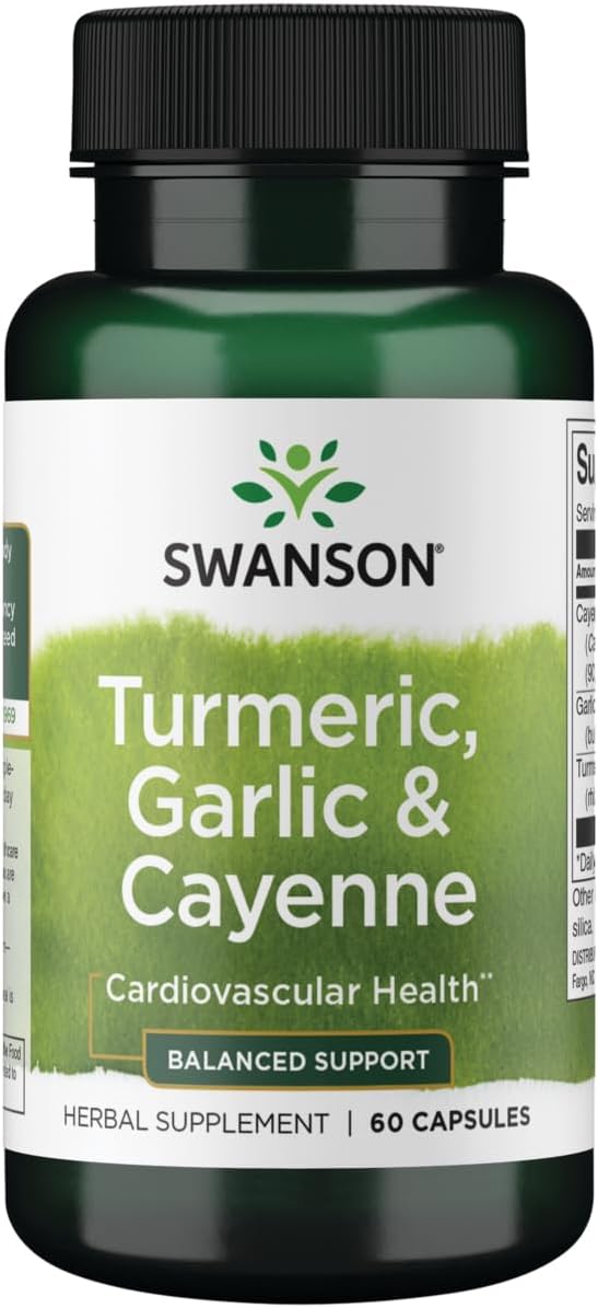 Turmeric Garlic & Cayenne Capsules by Swanson - 60 Count