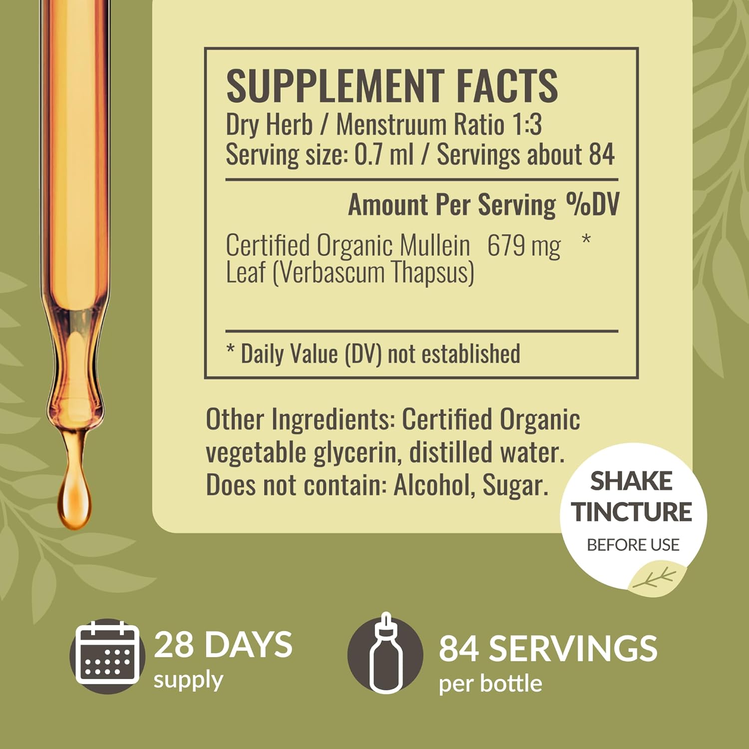 Turmeric Ginger Extract and Mullein Leaf Tincture Liquid Drops Bundle - 2 fl oz Vegan Non-GMO Sugar & Alcohol-Free - HERBAMAMA 2 Pack