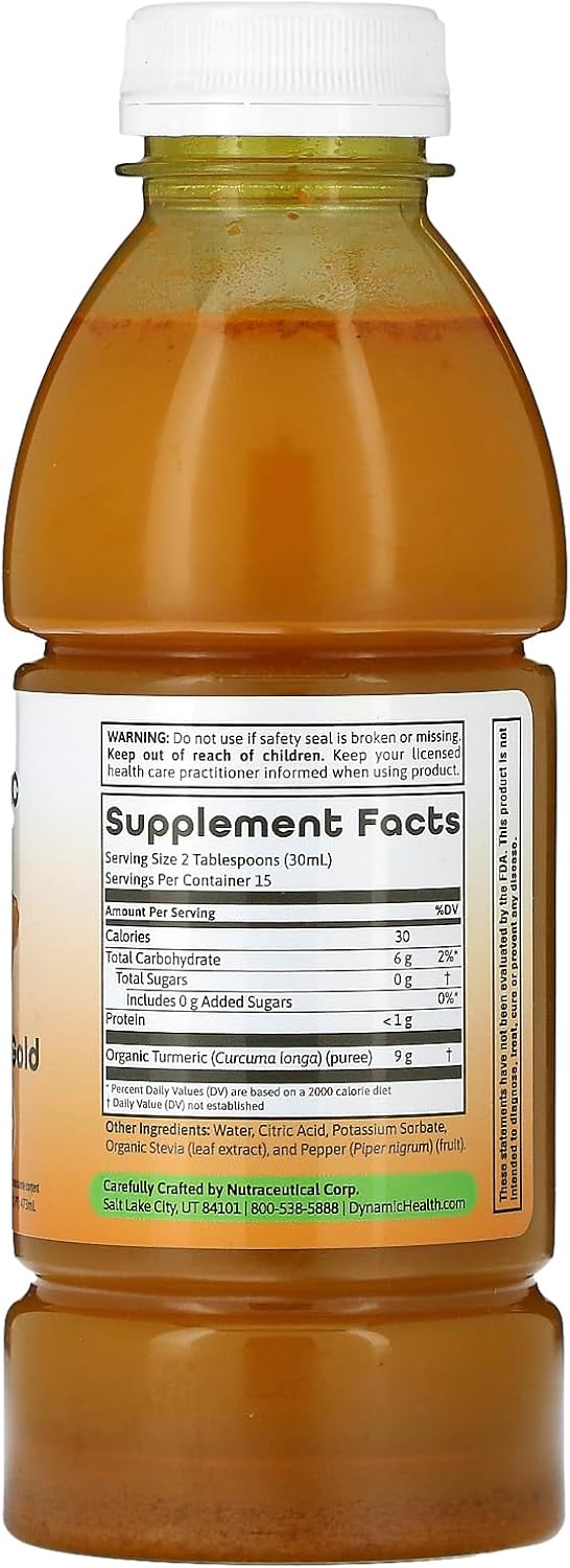 Turmeric Gold Juice for Joint Support, Vegan, Gluten Free, Non-GMO - 16 oz