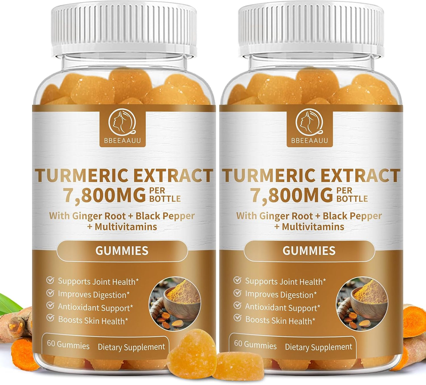 Turmeric Gummies with TMG Liquid Drops for Joint Support and Overall Wellness