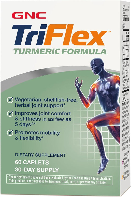 Turmeric Joint Support Caplets | Enhances Joint Comfort, Mobility, and Flexibility | 60 Count