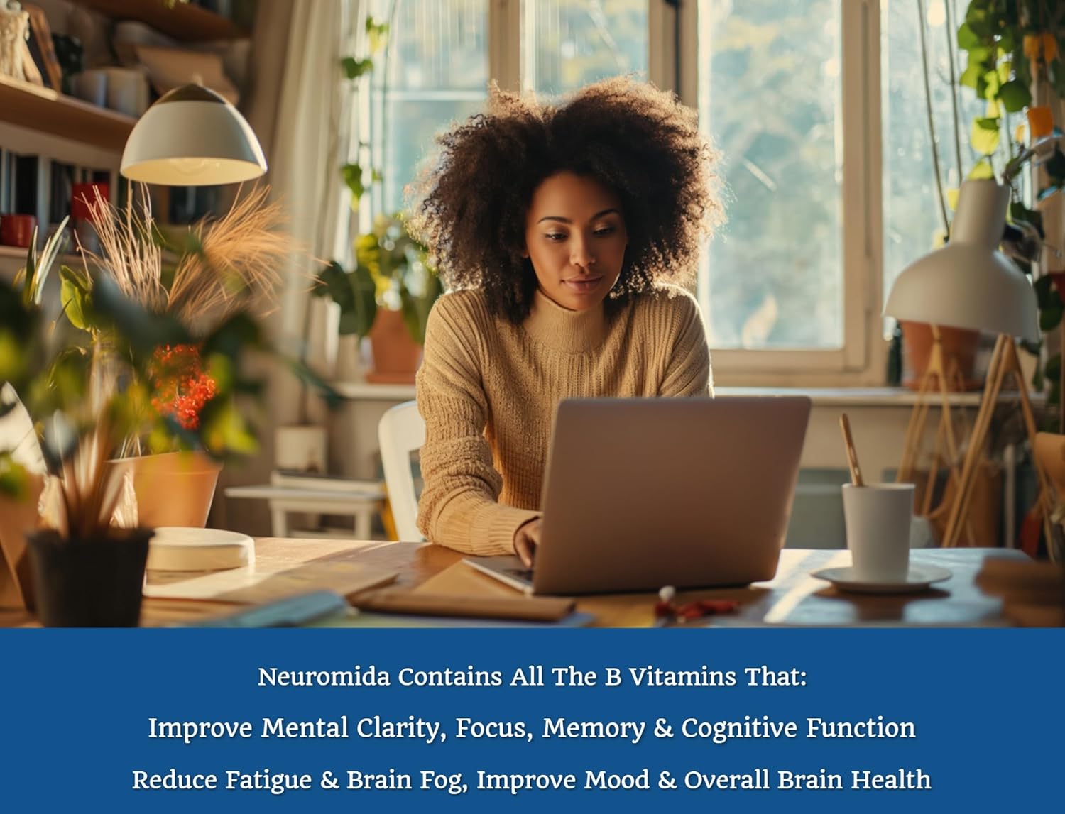 tuunio Neuromida Neuro Plus Capsules with Phosphatidylserine, B Vitamins for Brain & Cognitive Support, Energy & Metabolism Boost, Heart Health - 60 Count