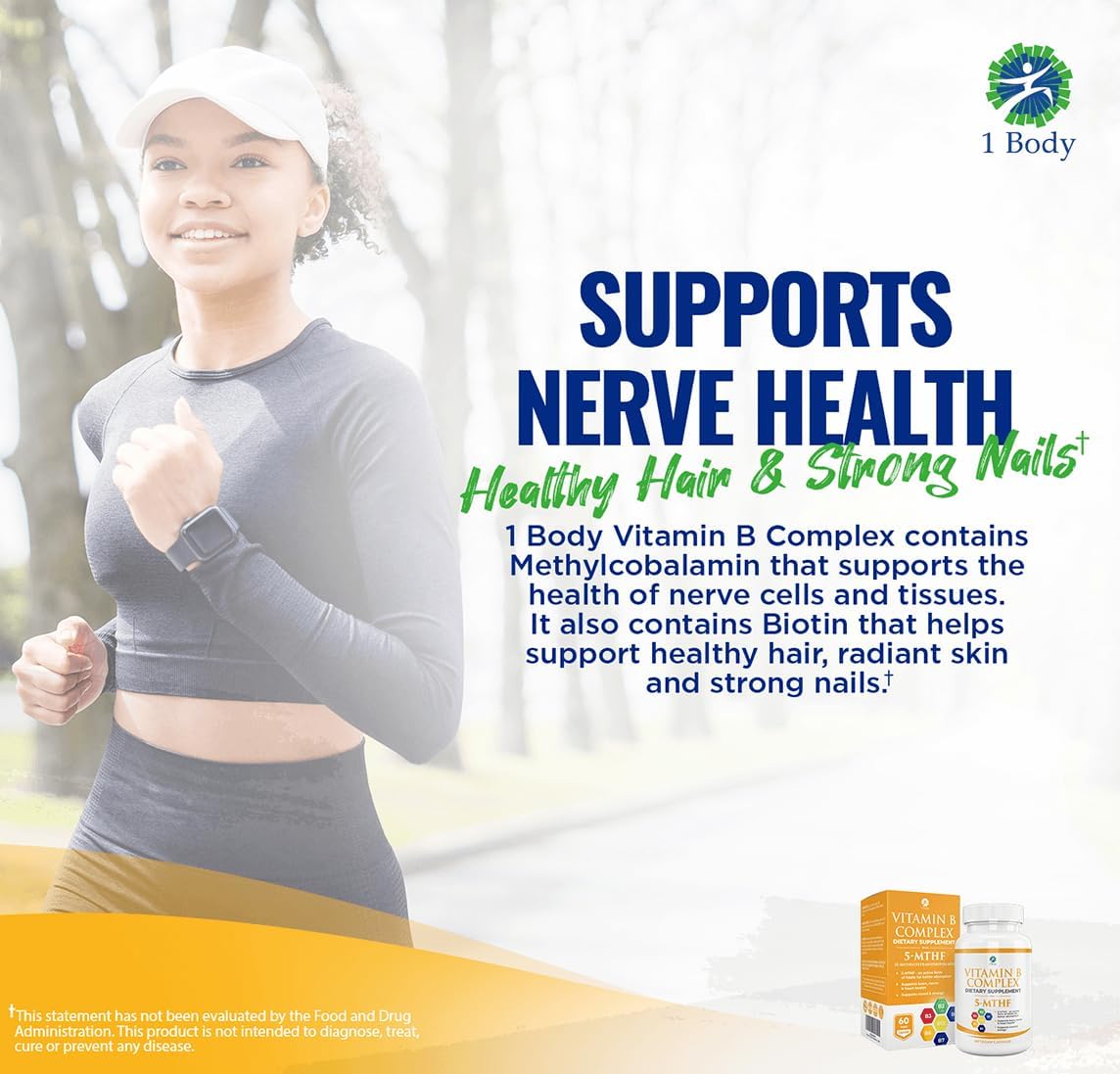 Twin Pack Vitamin B Complex with 5-MTHF Folate, B1, B2, B5, B6, Methyl B12, Niacin, Biotin - 60 Capsules x 2 - BoostGo Australia