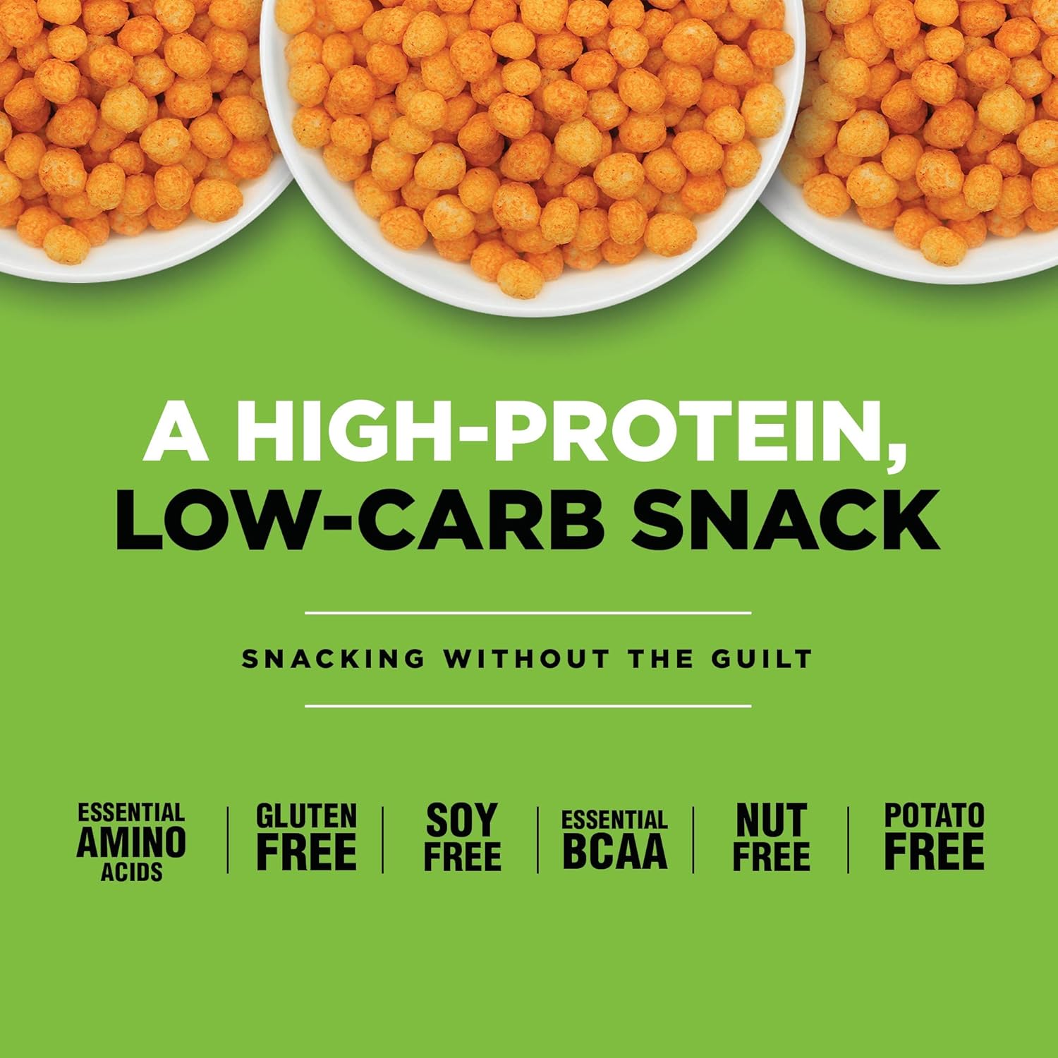 Twin Peaks Jalapeno Cheddar Protein Puffs - Low Carb & Keto Friendly (300g, 21g Protein, 2g Carbs)