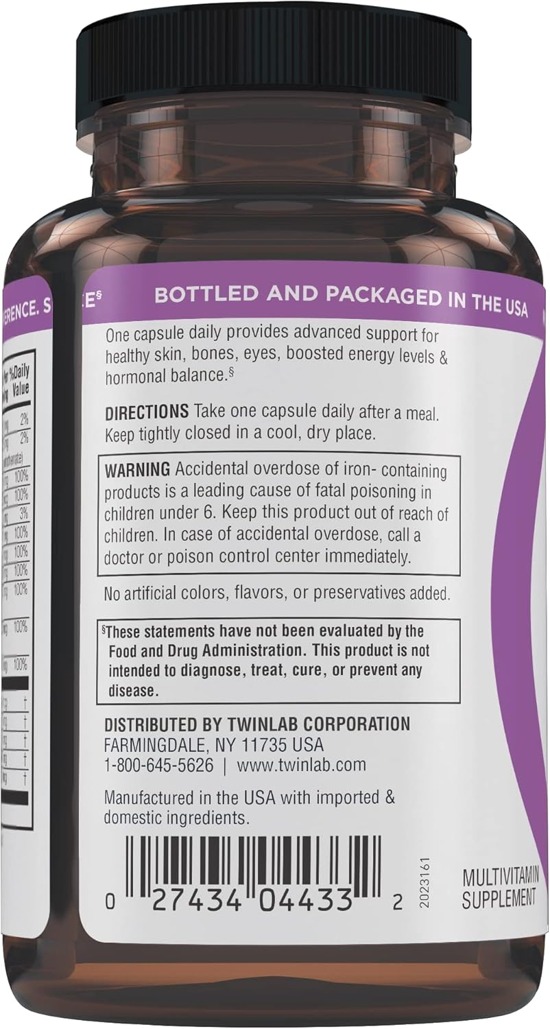 Twinlab TWL Women's Daily One Vitamin & Mineral Supplement - 60 Tablets - BoostGo Australia