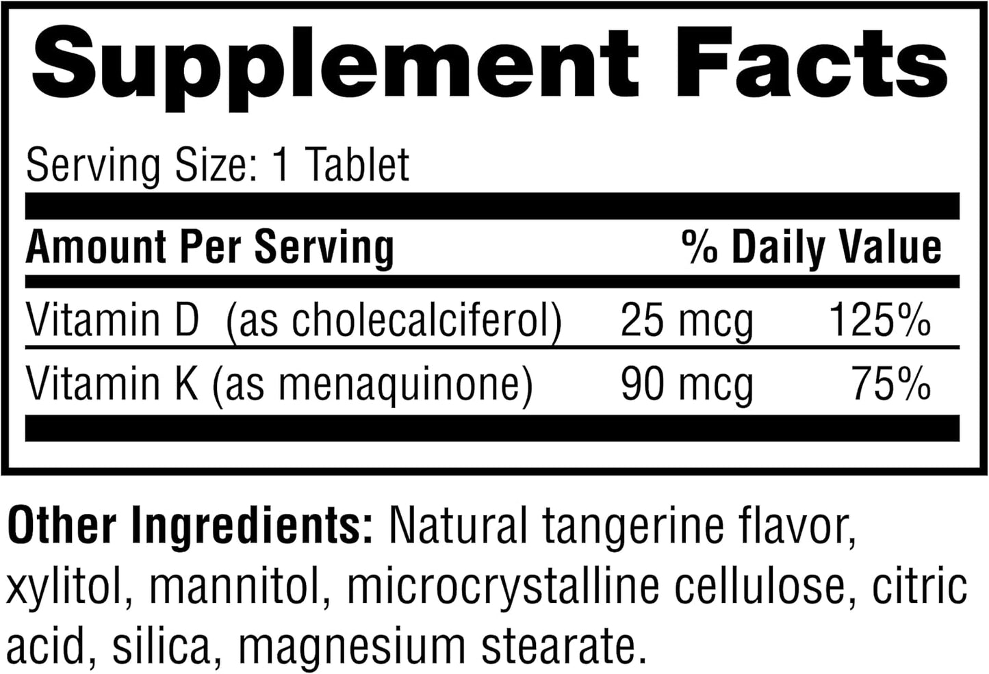 Twinlab Vitamin D3 1000 IU with K2 - Bone, Heart, and Immune Health Support - 60 Tablets
