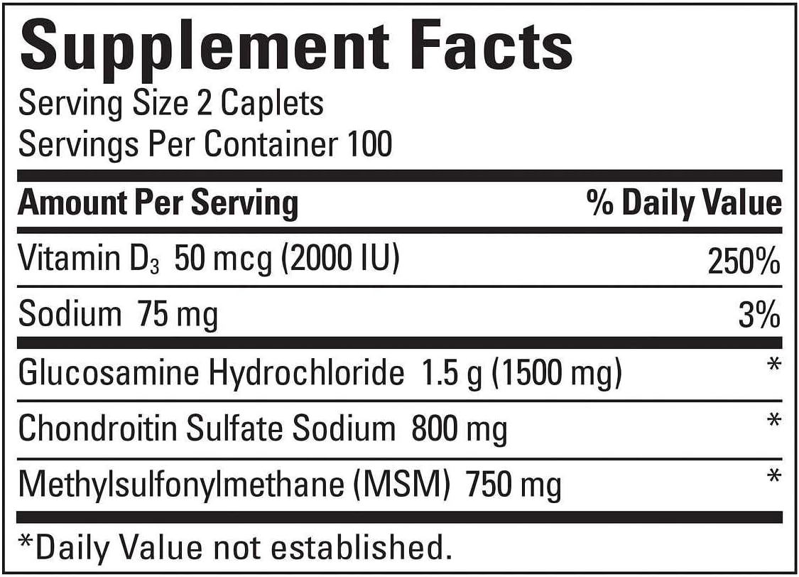 Two Bottles of Nature Made TripleFlex with 200 Caplets Each, Featuring Glucosamine, Chondroitin, and MSM for Joint Health - 400 Total Caplets
