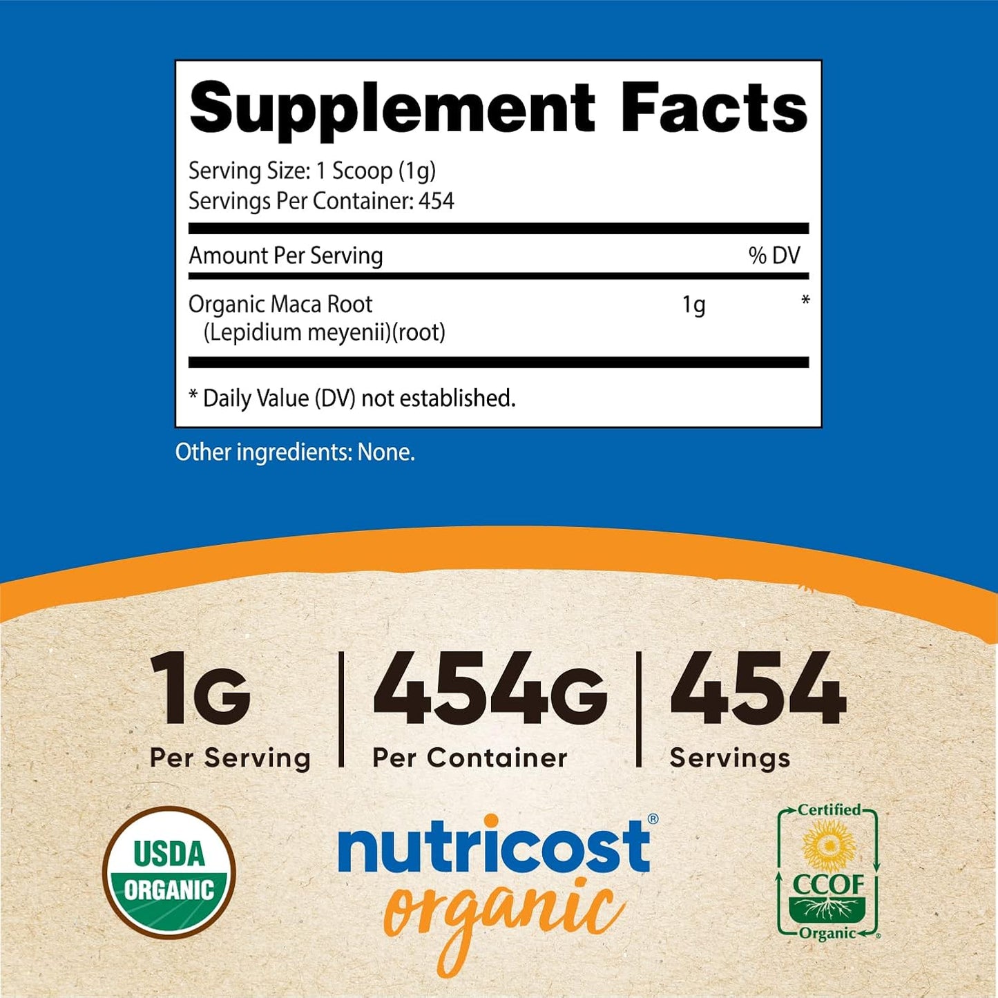 Two-Pack of Nutricost Organic Maca Root Powder - 1 LB Each