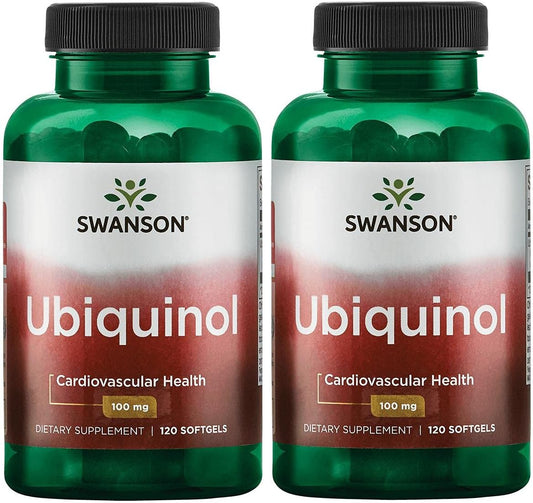 Two Pack Swanson Ubiquinol 100 mg Softgels - 120 Count