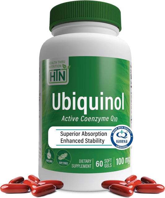 Ubiquinol 100mg Softgels with Kaneka QH CoQ-10 | Cardiovascular & Mitochondria Support | Enhanced Bioavailability | Non-GMO | 3rd Party Tested