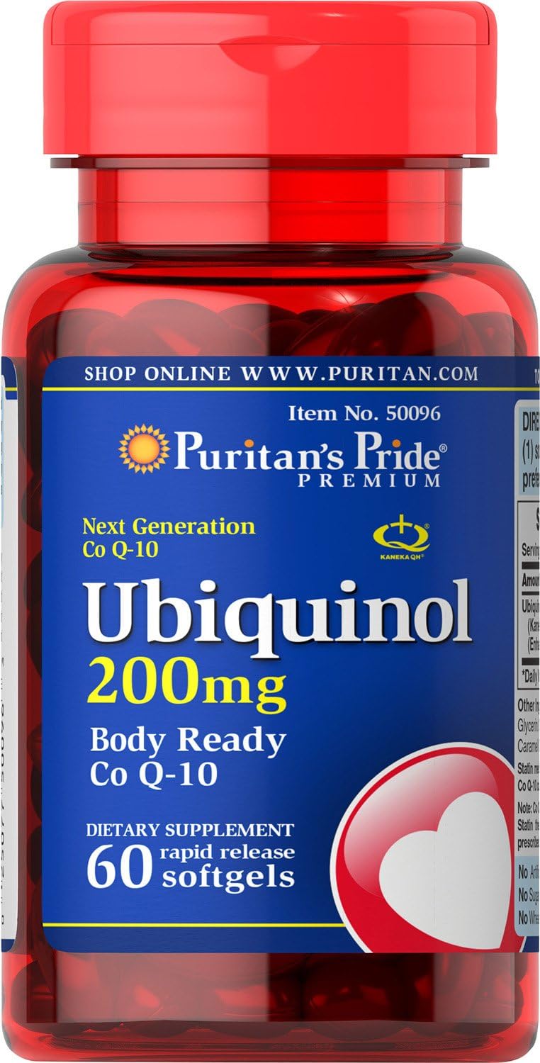 Ubiquinol 200mg Softgels for Heart Health - 60 Count by Puritan's Pride