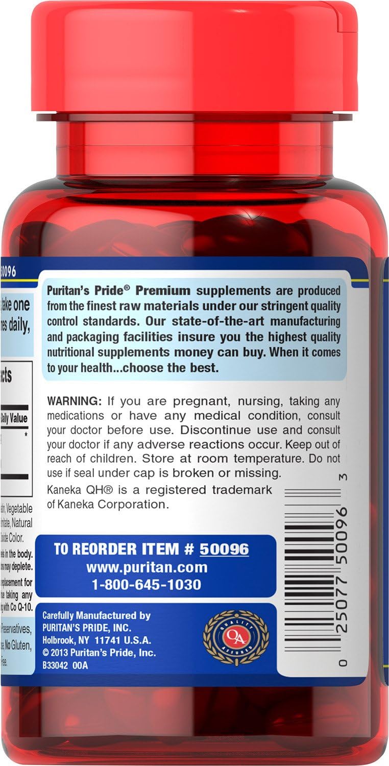 Ubiquinol 200mg Softgels for Heart Health - 60 Count by Puritan's Pride